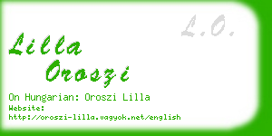 lilla oroszi business card